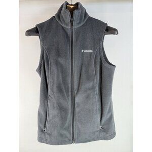 Columbia Steens Mountain Vest Full Zip Fleece Mens Size Small Dark Grey
